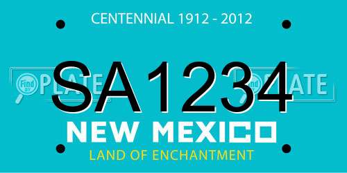 SA1234 New Mexico License Plate