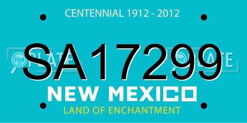 SA17299 New Mexico License Plate