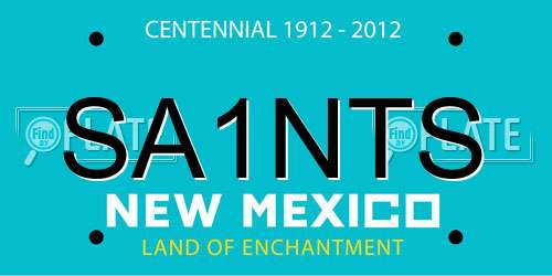 SA1NTS New Mexico License Plate