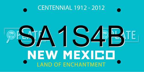 SA1S4B New Mexico License Plate