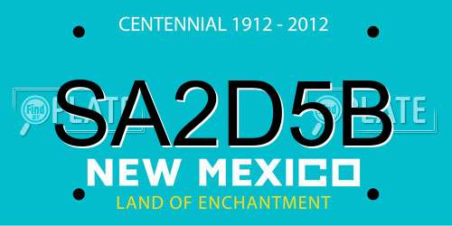SA2D5B New Mexico License Plate