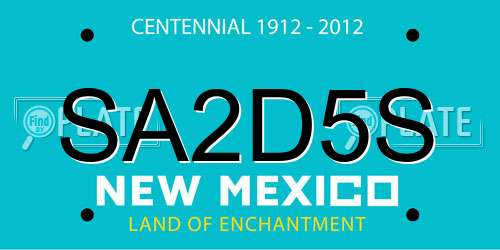 SA2D5S New Mexico License Plate