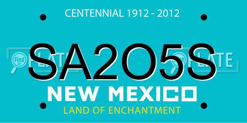 SA2O5S New Mexico License Plate