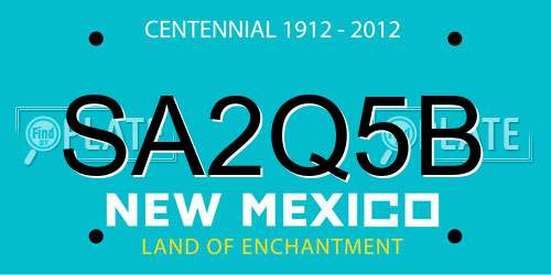 SA2Q5B New Mexico License Plate