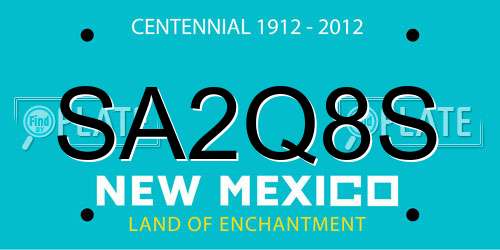 SA2Q8S New Mexico License Plate