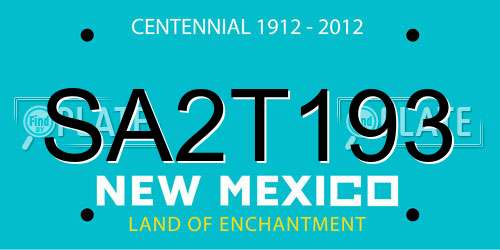 SA2T193 New Mexico License Plate