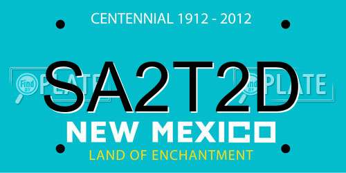 SA2T2D New Mexico License Plate