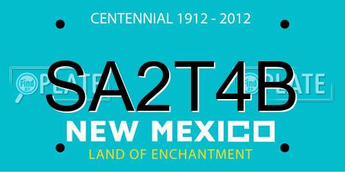 SA2T4B New Mexico License Plate
