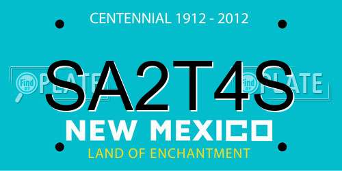 SA2T4S New Mexico License Plate