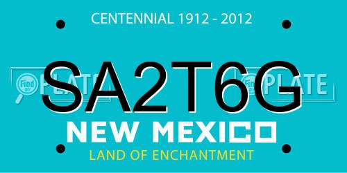 SA2T6G New Mexico License Plate