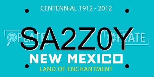 SA2Z0Y New Mexico License Plate