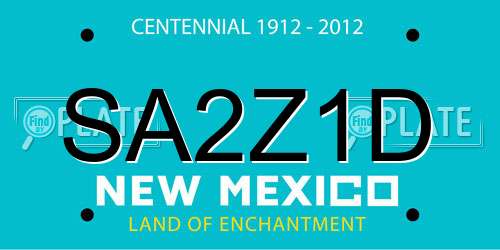 SA2Z1D New Mexico License Plate