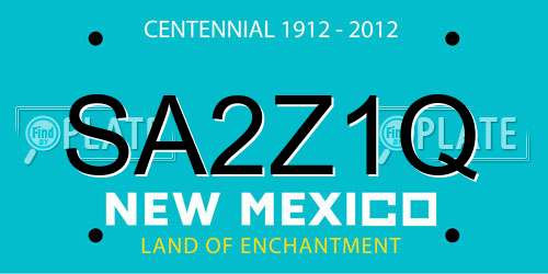 SA2Z1Q New Mexico License Plate