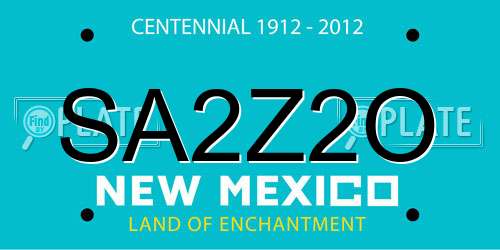 SA2Z2O New Mexico License Plate