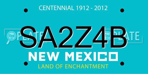 SA2Z4B New Mexico License Plate