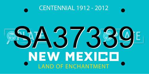 SA37339 New Mexico License Plate