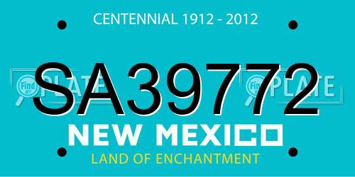 SA39772 New Mexico License Plate