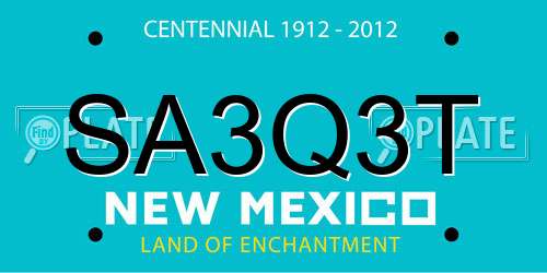SA3Q3T New Mexico License Plate