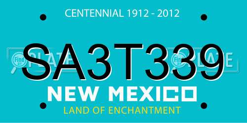 SA3T339 New Mexico License Plate