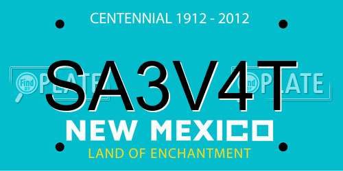 SA3V4T New Mexico License Plate