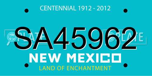 SA45962 New Mexico License Plate