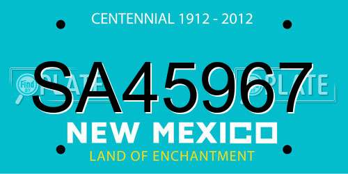 SA45967 New Mexico License Plate