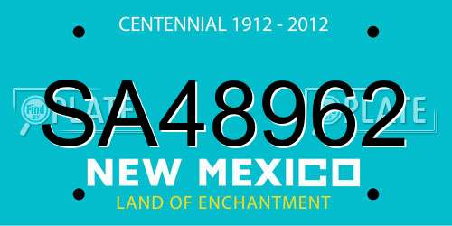 SA48962 New Mexico License Plate