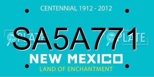 SA5A771 New Mexico License Plate