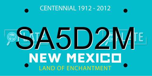 SA5D2M New Mexico License Plate