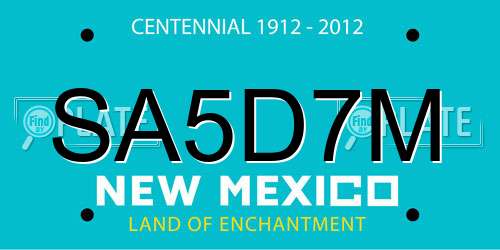 SA5D7M New Mexico License Plate