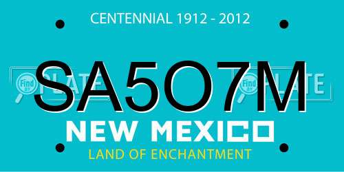 SA5O7M New Mexico License Plate