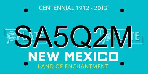SA5Q2M New Mexico License Plate