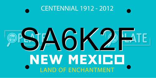 SA6K2F New Mexico License Plate