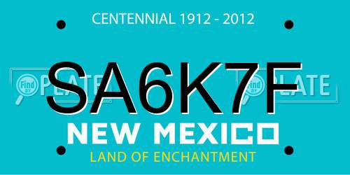 SA6K7F New Mexico License Plate
