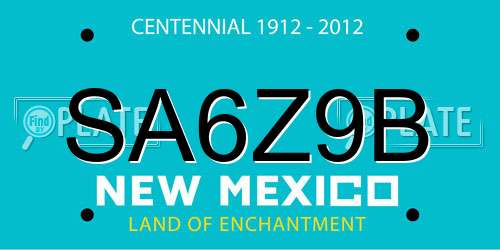 SA6Z9B New Mexico License Plate