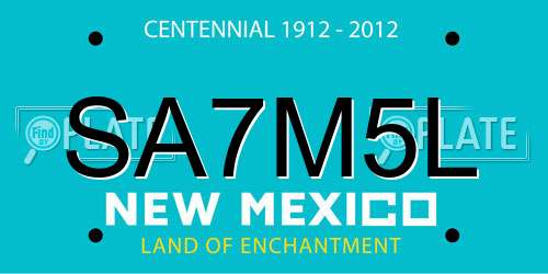 SA7M5L New Mexico License Plate