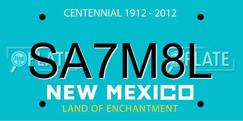 SA7M8L New Mexico License Plate