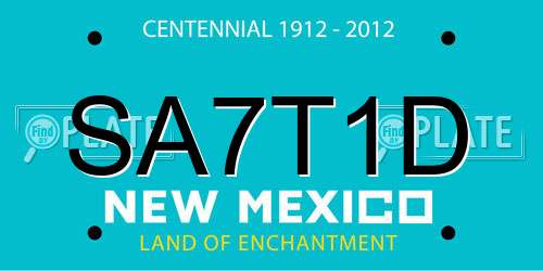 SA7T1D New Mexico License Plate