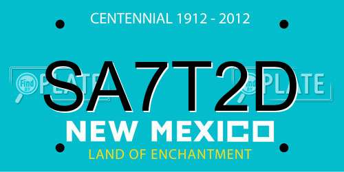 SA7T2D New Mexico License Plate