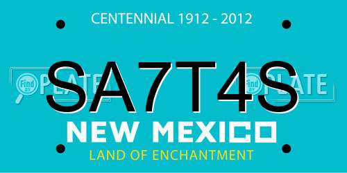 SA7T4S New Mexico License Plate