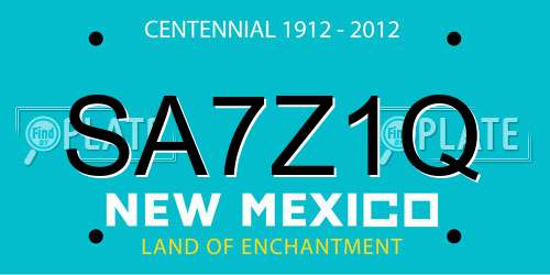 SA7Z1Q New Mexico License Plate