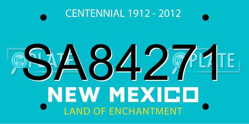 SA84271 New Mexico License Plate