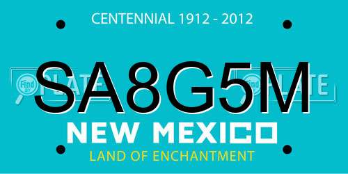 SA8G5M New Mexico License Plate