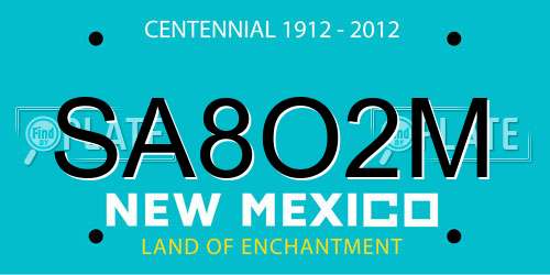SA8O2M New Mexico License Plate