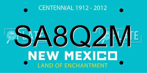 SA8Q2M New Mexico License Plate
