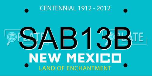 SAB13B New Mexico License Plate
