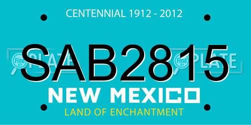 SAB2815 New Mexico License Plate