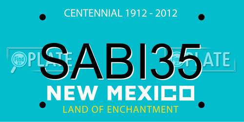 SABI35 New Mexico License Plate