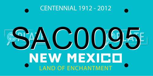 SAC0095 New Mexico License Plate