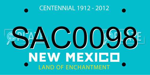 SAC0098 New Mexico License Plate